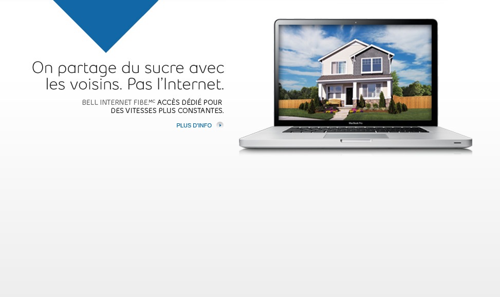 Bell Internet Fibe : Jamais partagé, toujours rapide