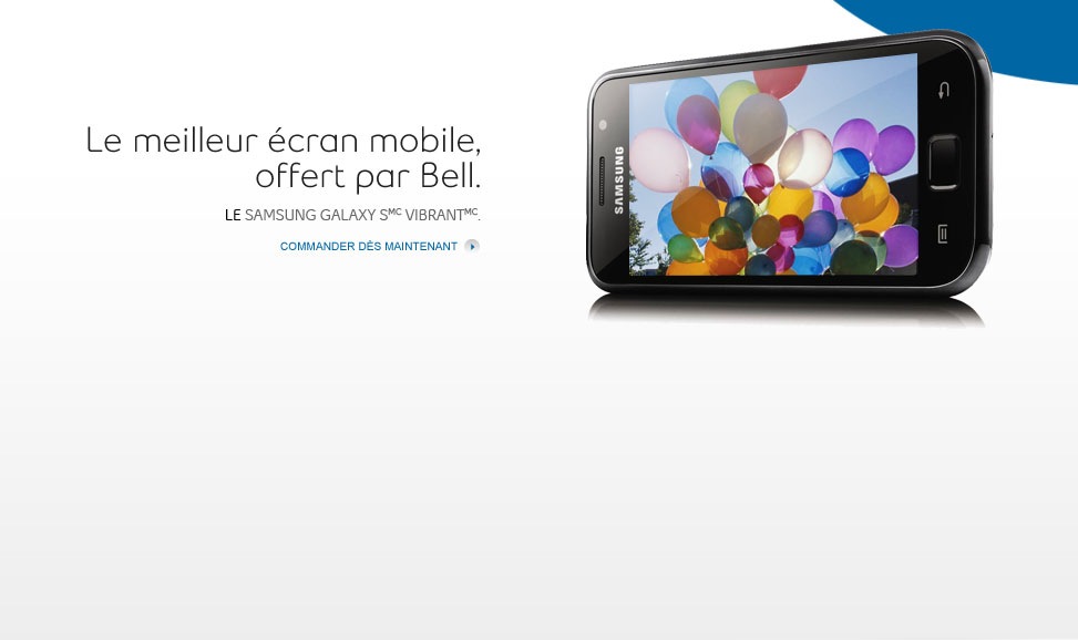 Le meilleur écran mobile, offert par Bell.