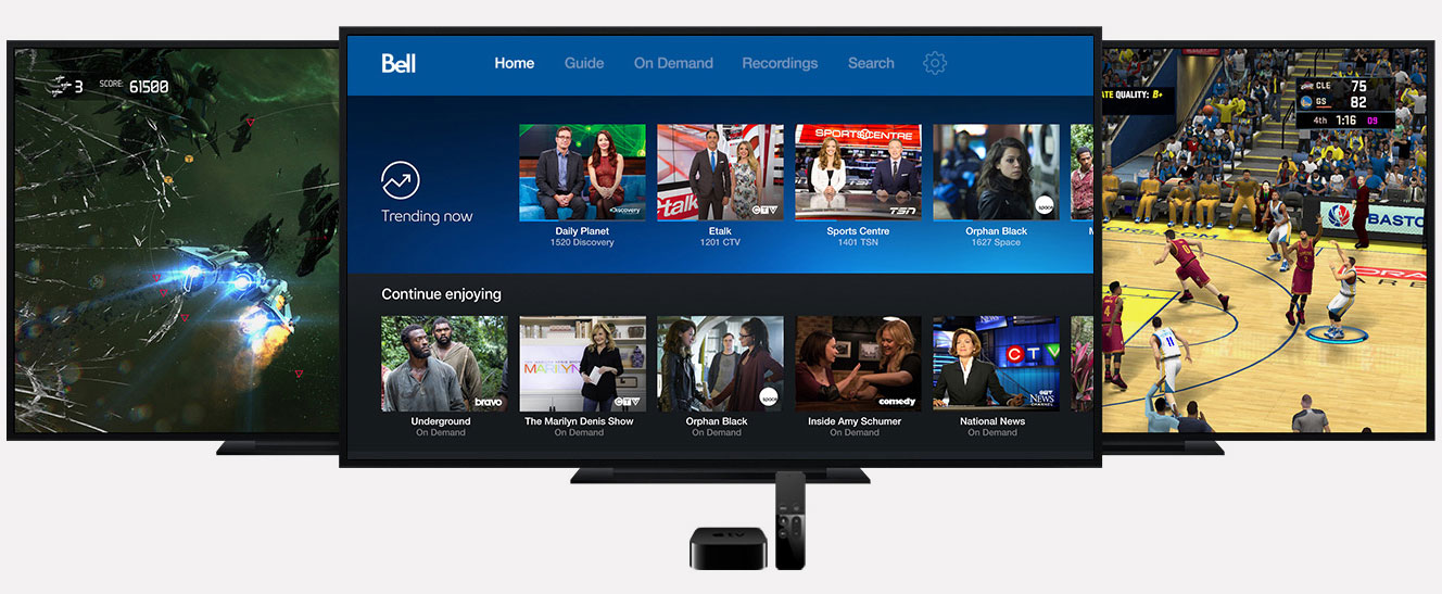 Apple TV Receivers Fibe TV Bell Canada