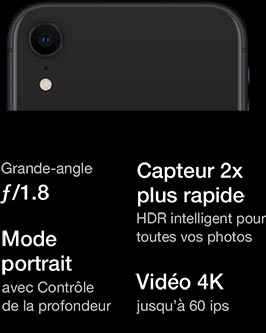 Grand-angle f/1.8. Mode Portrait. Capteur 2 fois plus rapide. HDR intelligent pour vos photos. Vidéo 4K, jusqu’à 60 ips.