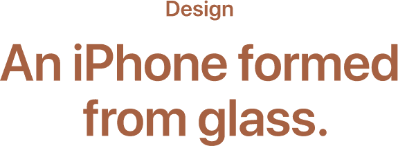 An iPhone formed from glass.