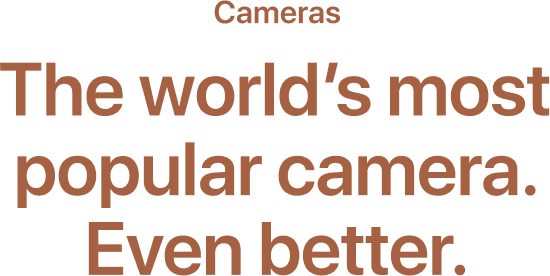 The world's most popular camera. Even better.