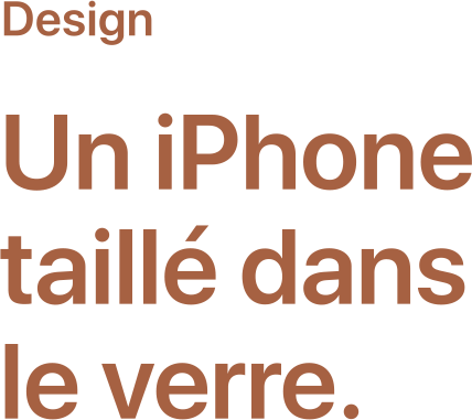 Un iPhone taillé dans le verre.
