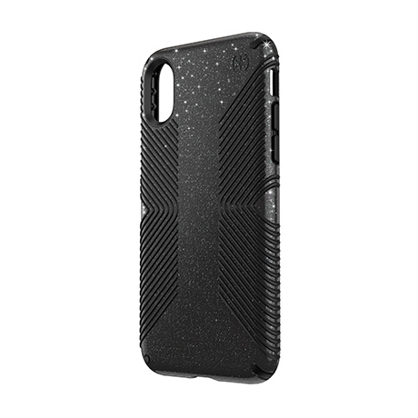 Image 3 of Speck Presidio Grip + Glitter case (black/silver) for iPhone X/XS