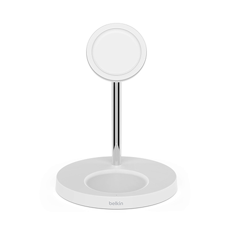 Belkin 2-in-1 wireless charger with MagSafe (white)