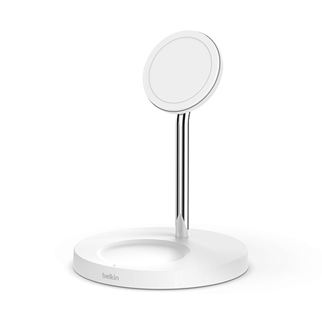 Image 2 of Belkin 2-in-1 wireless charger with MagSafe (white)