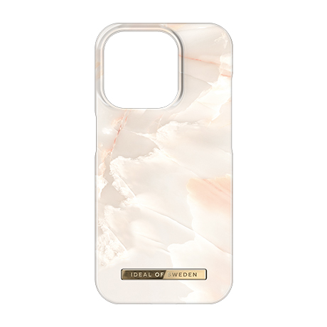 Étui imprimé iDeal of Sweden avec MagSafe (marbre rose) pour iPhone 15 Pro