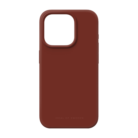 Étui en silicone iDeal of Sweden avec MagSafe (ambre foncé) pour iPhone 15 Pro