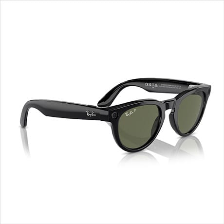 Image 2 of Ray-Ban | Meta Headliner (standard) smart glasses - shiny black, polarized G15 green