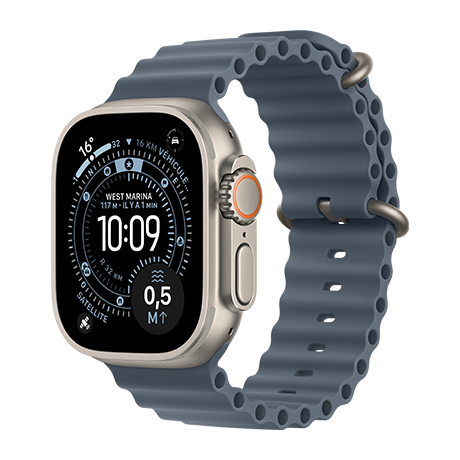 Apple Watch Ultra 3 - boîtier en Noir Titane de 49mm bracelet Océan