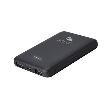 Helix Turbovolt+ 5,000 mAh power bank (black)