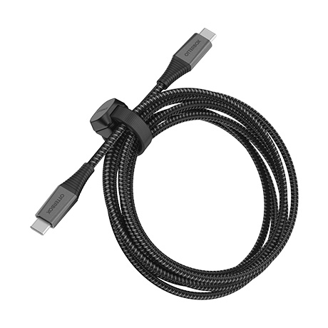 Câble de charge rapide USB-C vers USB-C Premium Pro d'OtterBox (noir, 2 m)