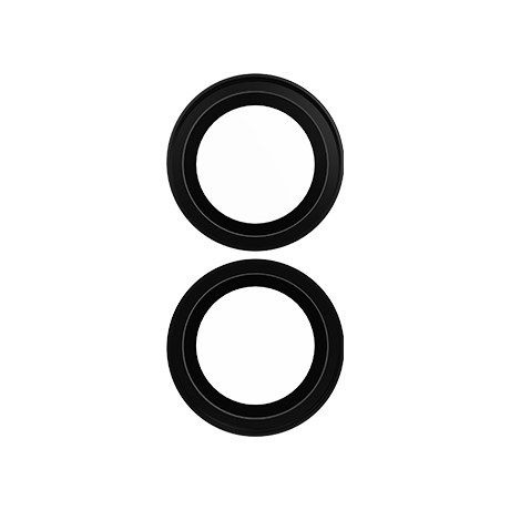 Image 1 of ZAGG Glass Elite camera lens protectors (black) for iPhone 16/16 Plus
