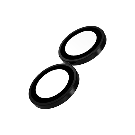 Image 2 of ZAGG Glass Elite camera lens protectors (black) for iPhone 16/16 Plus