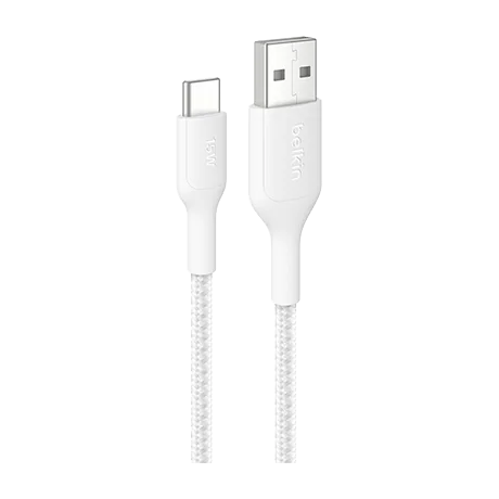 Image numéro 3 de Câble BoostCharge Pro USB-A vers USB-C (1 m, blanc) – Belkin
