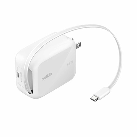 Image numéro 2 de Chargeur mural rétractable au nitrure de gallium UltraCharge de Belkin (67 W)