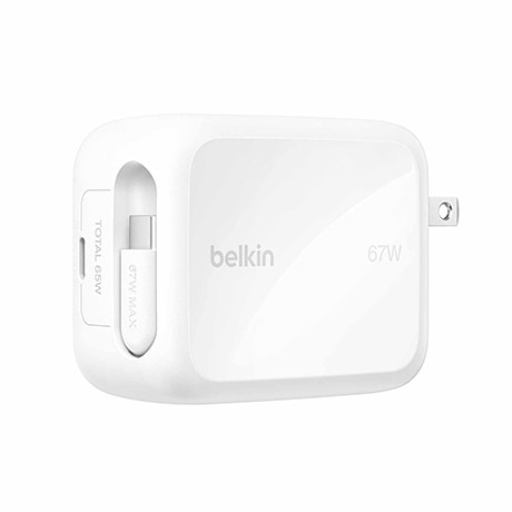 Image numéro 3 de Chargeur mural rétractable au nitrure de gallium UltraCharge de Belkin (67 W)