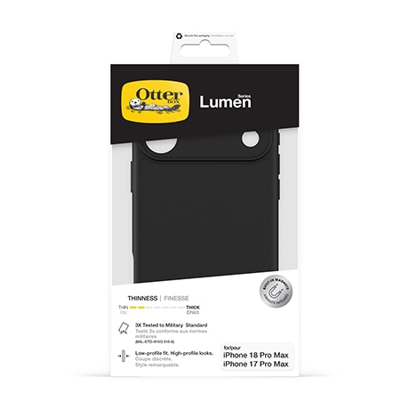 OtterBox Lumen case (black) for iPhone 18 Pro Max/17 Pro Max