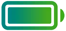 Icône de batterie complètement chargée
