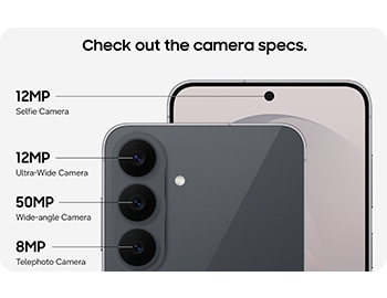 12 MP selfie camera, 12 MP ultra-wide camera, 50 MP wide-angle camera, 8 MP telephoto camera