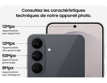 Appareils photos : 12 Mpx à l’avant, ultra grand-angle de 12 Mpx, grand-angle de 50 Mpx et téléobjectif de 8 Mpx