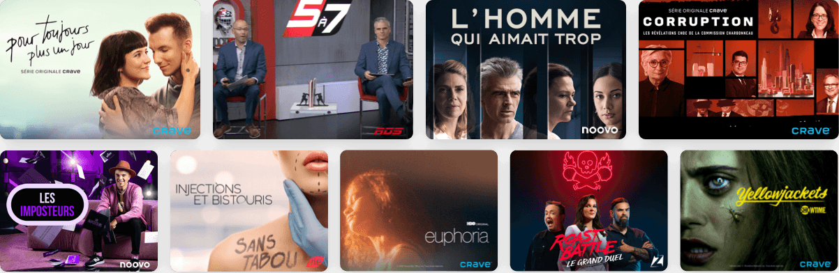 Exemple de contenu sur l'Appli Télé Fibe. Une description longue suit.