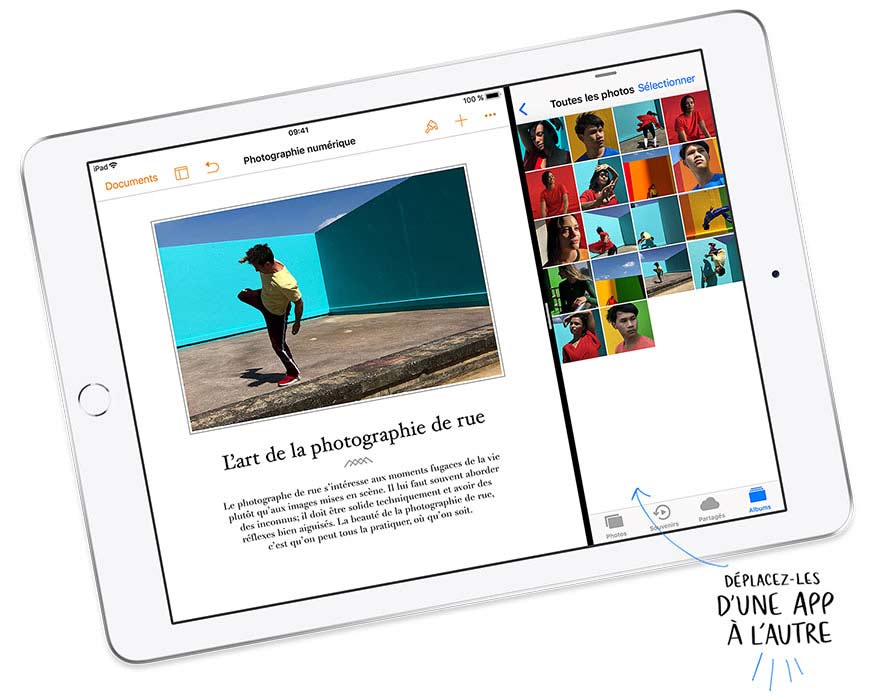 Déplacez-les d’une app à l’autre.