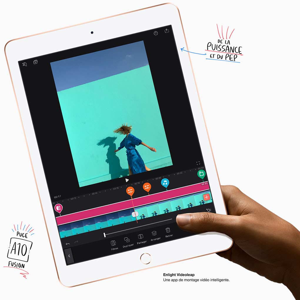 De la puissance et du pep grâce à la puce A10 Fusion. Enlight Videoleap, une app de montage vidéo intelligente.