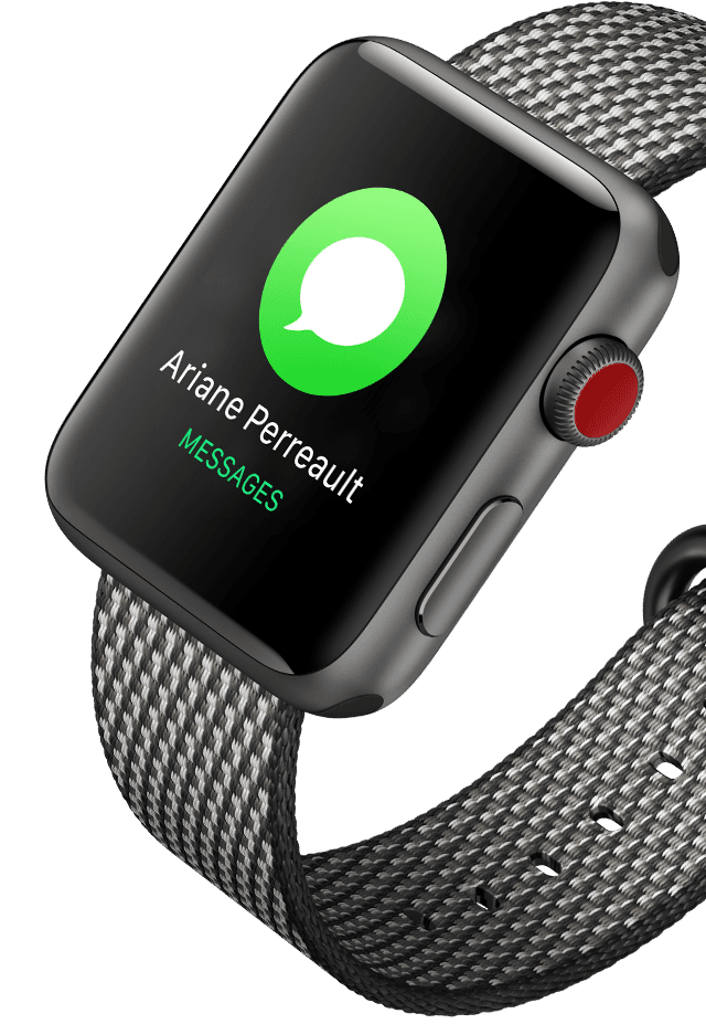 Apple Watch Series 3 acier inoxydable Bell Mobilite