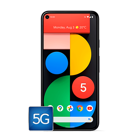 Google Pixel 5 - 128 GB - Default- Black - 105897 - pre-EOL