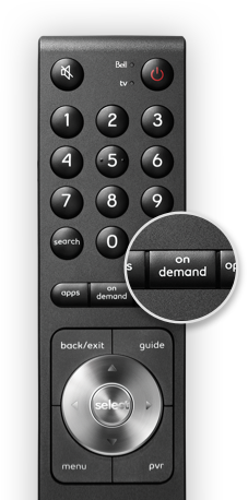 Step 1: The "on demand" button is six rows of buttons down, second to the right.