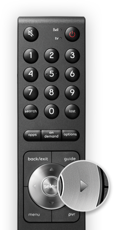 Step 2: The arrow keys are on the outside of the large disc at the bottom of the remote.