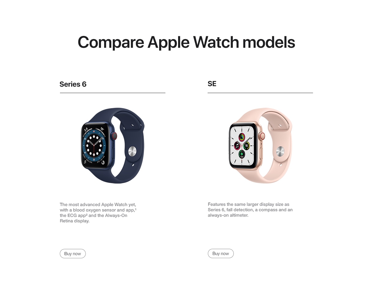 Compare apple watch models