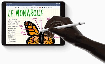 Using the Apple Pencil in iPad Air 3.