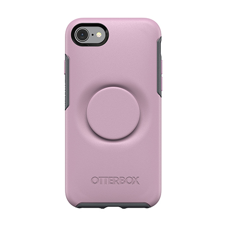 Otter + Pop Symmetry case (mauve/grey) for iPhone 7/8