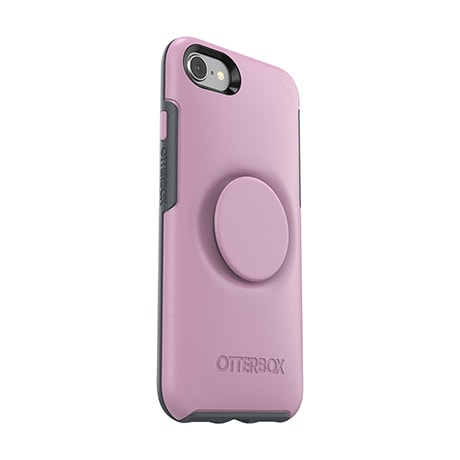 Image numéro 2 de Étui Otter + Pop Symmetry pour iPhone 6/6s/7/8/SE2/SE3 (mauve/gris)