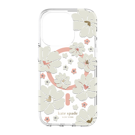 Kate Spade hardshell case with MagSafe (Classic Peony) for iPhone 14 Pro
