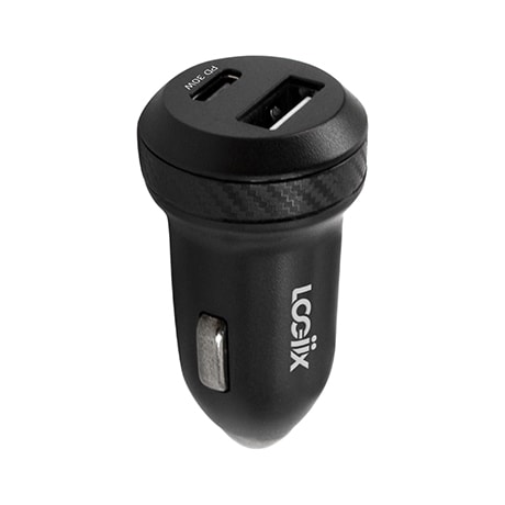 Image numéro 1 de Chargeur de voiture LOGiiX Power Lite 30 Duo (noir)