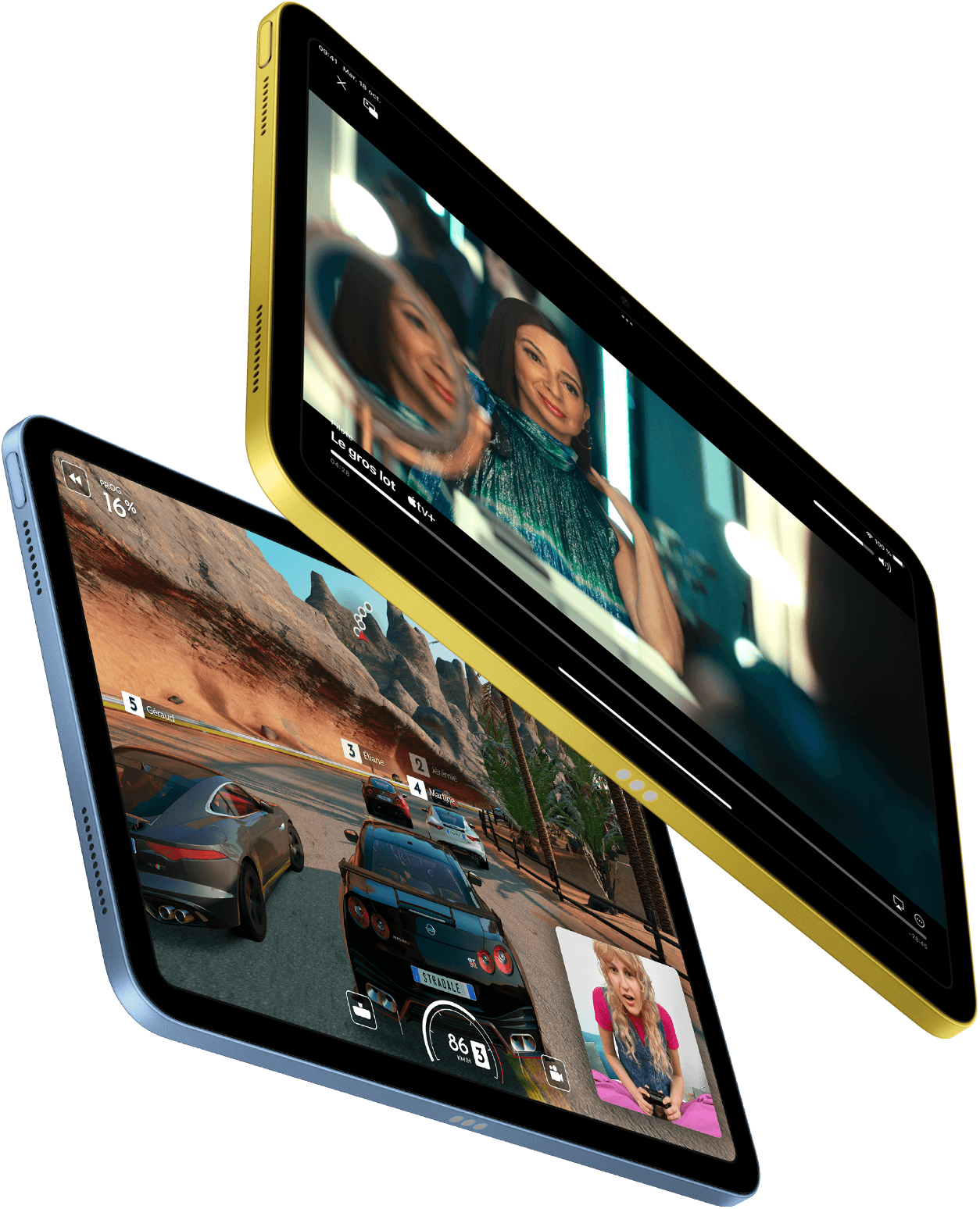 Démonstration d’Apple TV+ et de l’expérience de jeu offerte par SharePlay sur un iPad.